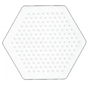 Hama Midi Pärlplatta Sexkant Liten Vit 9x8 cm – 1 st. I lager