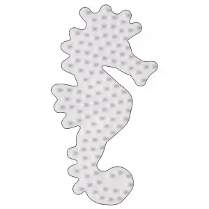 Begränsat erbjudande Hama Midi Pärlplatta Sjöhäst Vit 10,5x5,5cm – 1 st.