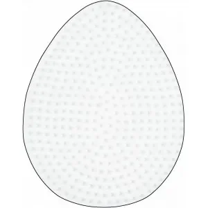 Outlet Hama Midi Pärlplatta Äggformad Vit 12,5x9,5cm – 1 st.