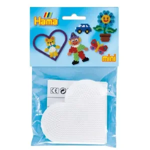 Hama Mini Påse 5203 Hjärta Pärlplatta Vit 8x8,5cm – 2 st Erbjudandepris