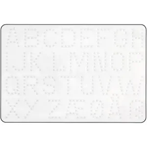 Hama Midi Pärlplatta Bokstäver Vit 21,5x14,5cm – 1 st. Trygg betalning