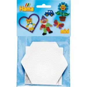 Hama Mini Påse 5204 Sexkantig Pärlplatta Vit 8,5x8,5cm – 2 st Rea