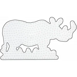 Bästa pris Hama Midi Pärlplatta Noshörning Vit 16x9cm – 1 st.