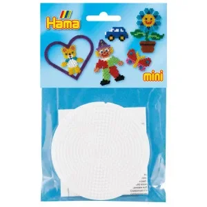 Utförsäljning Hama Mini Påse 5205 Rund Pärlplatta Vit 8x8cm – 2 st