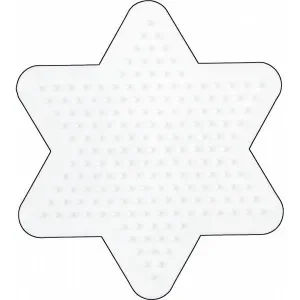 Hama Midi Pärlplatta Stjärna Liten Vit 10x9 cm – 1 st. Lågt pris
