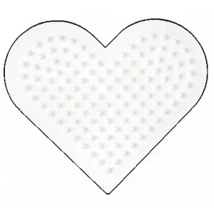 Fynd Hama Midi Beadboard Heart Small White 9x7.5cm – 1 st.