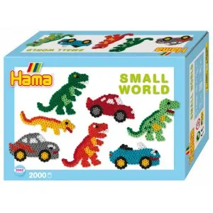 Nyhet Hama Midi Presentask 3502 Small World Bilar och Dinosaurer