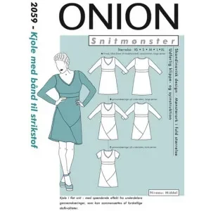 Snabb frakt ONION Snittmönster 2059 Klänning med band Str. XS-XL