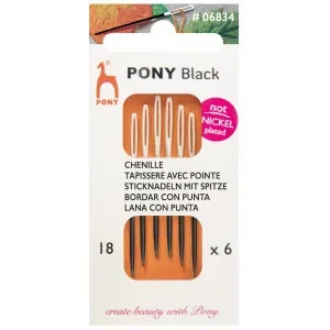 Rabatt Pony Black Stramalj med spets strl 18 – 6 st