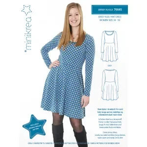 MiniKrea Snittmönster 70045 Jersey Klänning strl. 34-50 Fynd