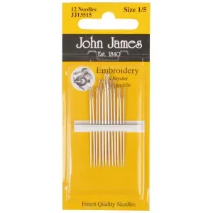John James Broderinålar strl. 1/5 – 12 styck Kundfavorit