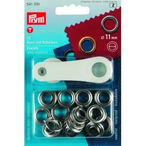 Prym Ãljetter / Segelringar Silver 11mm – 15 st Begränsat antal