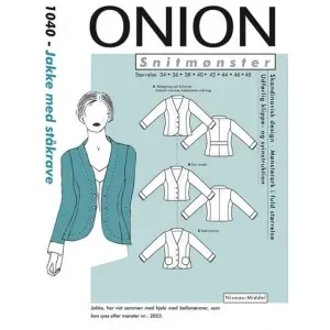 ONION Snittmönster 1040 Jacka med Ståkrage Str. 34-48 Reapris
