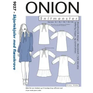 ONION PLUS Snittmönster Skjortklänningar med Volangkrage Lågt pris