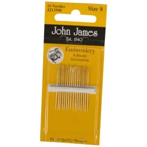 Utförsäljning John James Broderinålar strl. 8 – 16 styck