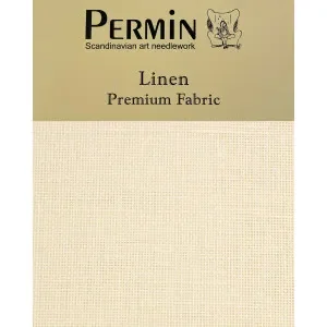 Premium Lin Broderityg 10 tr 140 cm Vit – 50 cm