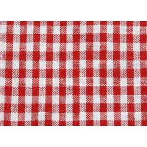 Expressleverans Köksrutor 4x4mm Bomullstyg 592 Röd 140cm – 50cm