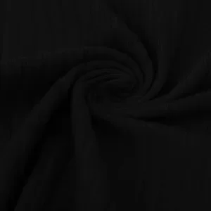 Rabatt Jersey Rib Cotton Tyg 140cm 69 Svart – 50cm