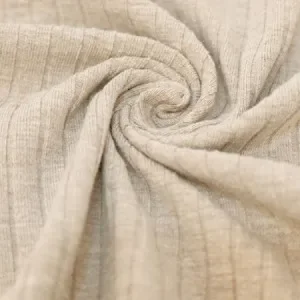 Jersey Rib Cotton Tyg 140cm 152 Beige – 50cm Lågt pris