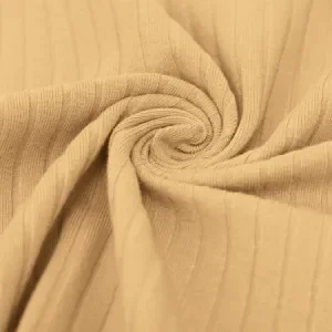 Jersey Rib Cotton Tyg 140cm 552 Sand – 50cm Kampanj