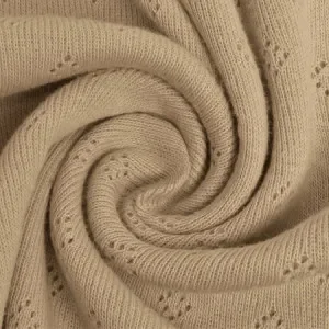 Fynd Pointelle Bomullsjersey Tyg 1453 Beige – 50cm