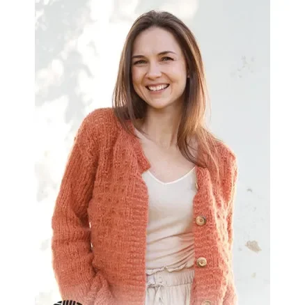 Maggie’s Bricks Cardigan by DROPS Design – Cardigan Stickmönster str. S – XXXL Populär