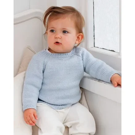 Dream in Blue by DROPS Design – Baby Tröja Stickmönster str. 0/1 mån – 3/4 år Erbjudandepris