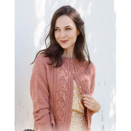 Crystal Lattice by DROPS Design – Cardigan Stickmönster str. S – XXXL Utförsäljning