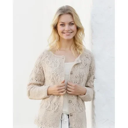 Begränsat antal Birch Woods Jacket by DROPS Design – Jacka stickmönster str. S – XXXL