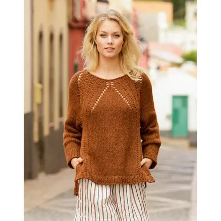 Autumn Spice by DROPS Design – Blus stickmönster str. S – XXXL Sista chansen