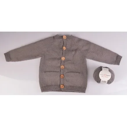 Stickad Basic Cardigan från Rito Krea – Jacka Stickmönster str. Prematur- 18 mån Rabatt