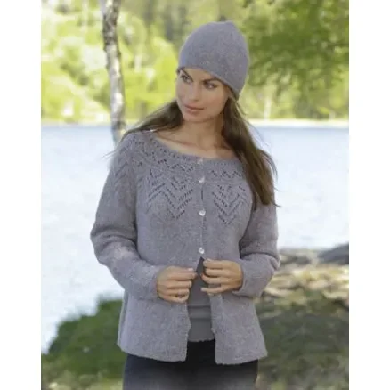 Agnes by DROPS Design – Jacka stickmönster str. S – XXXL Fynd