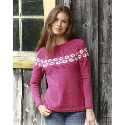 Daisy Delight by DROPS Design – Tröja Stickmönster str. S – XXXL Endast denna vecka