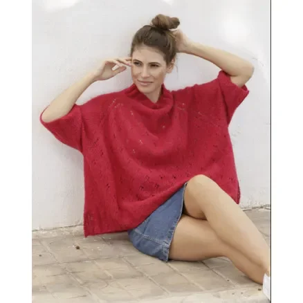 Strawberry Swing by DROPS Design – Blus stickmönster str. S – XXXL Endast denna vecka