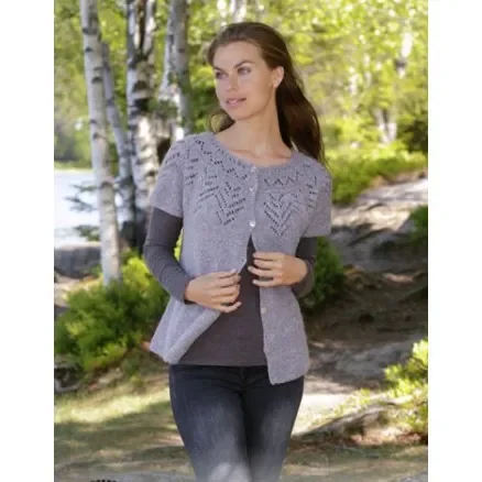 Säker betalning Agnes Cardi by DROPS Design – Väst stickmönster str. S – XXXL