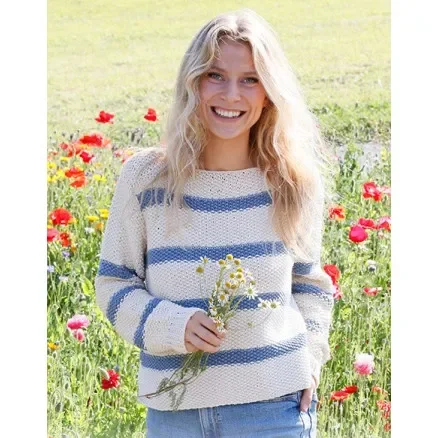 Sea Bird Sweater by DROPS Design – Tröja Stickmönster str. S – XXXL Billig