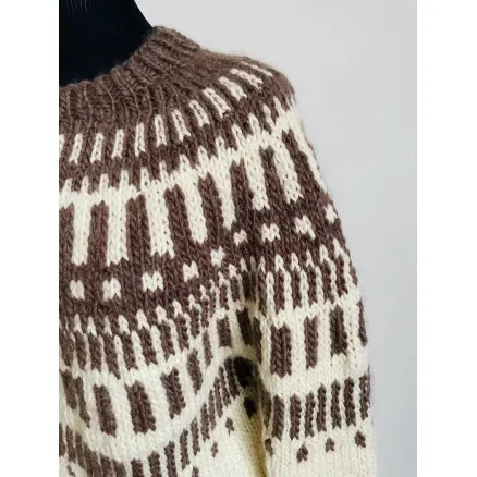 Snowdrop ulltröja från Rito Krea – Sweater Stickmönster storlek. S-XL Trygg betalning