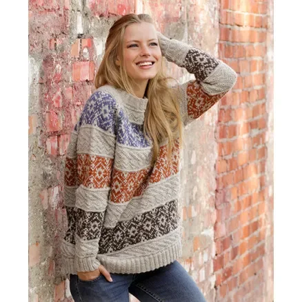 Begränsat erbjudande Valdres by DROPS Design – Tröja stickmönster str. S – XXXL