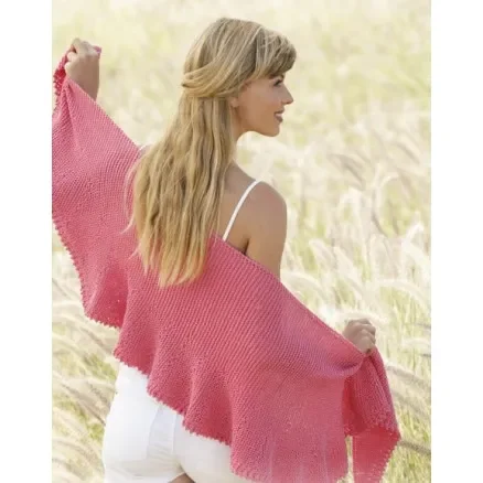 Expressleverans  Pink Sorbet by DROPS Design – Sjal stickmönster 33x140