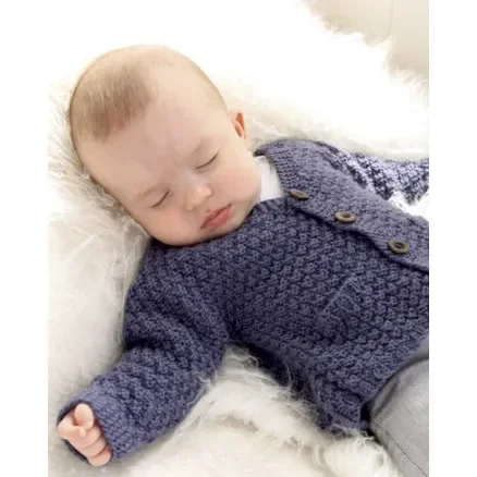 Erbjudandepris Checco’s Dream by DROPS Design – Baby Jacka Stickmönster strl. 1/3 mån – 3/4 år