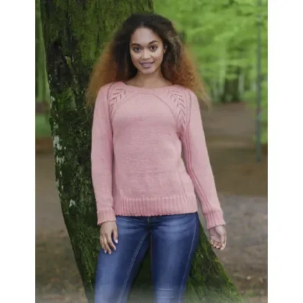 Fersken Frøken by DROPS Design – Tröja Stickmönster strl. S – XXXL Sänkt pris