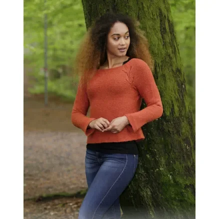 Autumn Vines by DROPS Design – Tröja Stickmönster strl. S – XXXL Kampanjpris