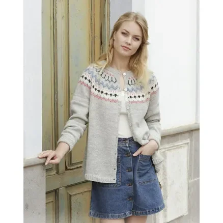  Mina Cardigan by DROPS Design – Jacka Stickmönster str. S – XXXL Lågt pris
