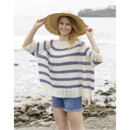 Riviera Stripes by DROPS Design – Tröja Stickmönster str. S – XXXL Endast denna vecka