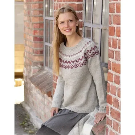 Old Mill Pullover by DROPS Design – Blus stickmönster str. S – XXXL risnedsättning