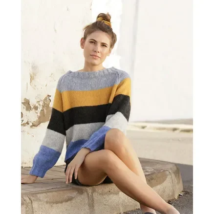 Utförsäljning Valencia by DROPS Design – Tröja stickmönster str. S – XXXL