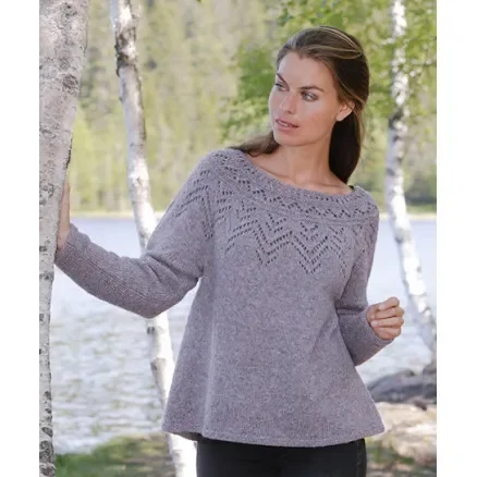 Billigare Agnes Sweater by DROPS Design – Blus stickmönster str. S – XXXL