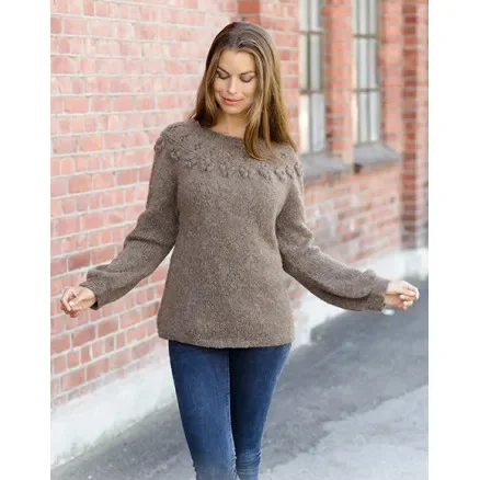 Flor de Canela by DROPS Design – Blus stickmönster str. S – XXXL Fynd
