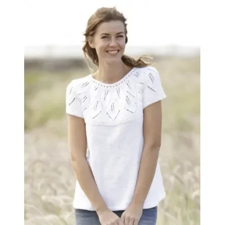 Premium Summer Leaves Topp by DROPS Design – Topp Stickmönster strl. S – XXXL