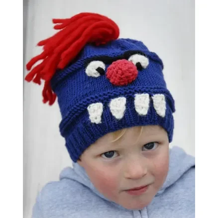 Tooth Monster by DROPS Design – Mössa Stickmönster strl. 3/7 år – 8/12 år Populärt val